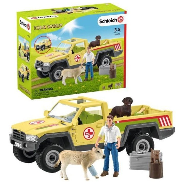 SCHLEICH figurine 42503 - Visite du vétérinaire a la ferme - Farm Wo