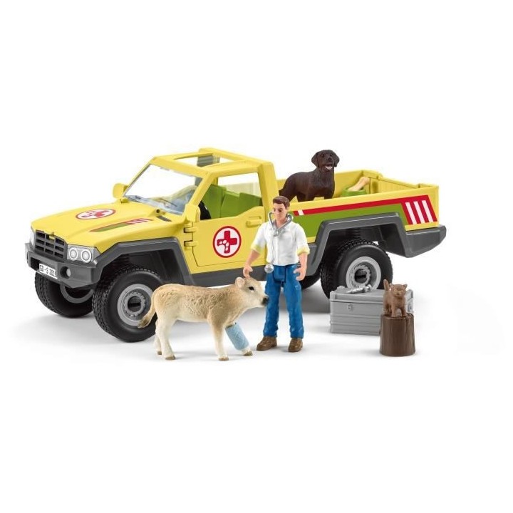 SCHLEICH figurine 42503 - Visite du vétérinaire a la ferme - Farm Wo