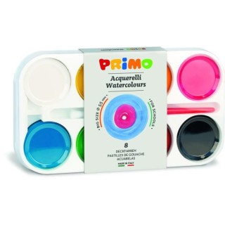 PRIMO 093A8T Pastilles de gouache, épaisseur 13 mm Ø 55 mm, boîte e