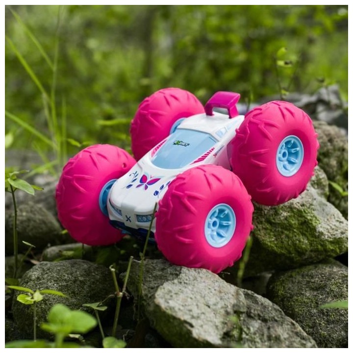 EXOST Voiture Télécommandée tout-terrain 360 Tornado rose - 25cm -