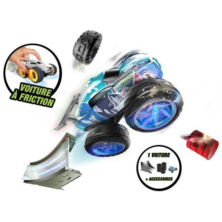 EXOST JUMP - Coffret cascades : 1 petite voiture a friction + accessoi