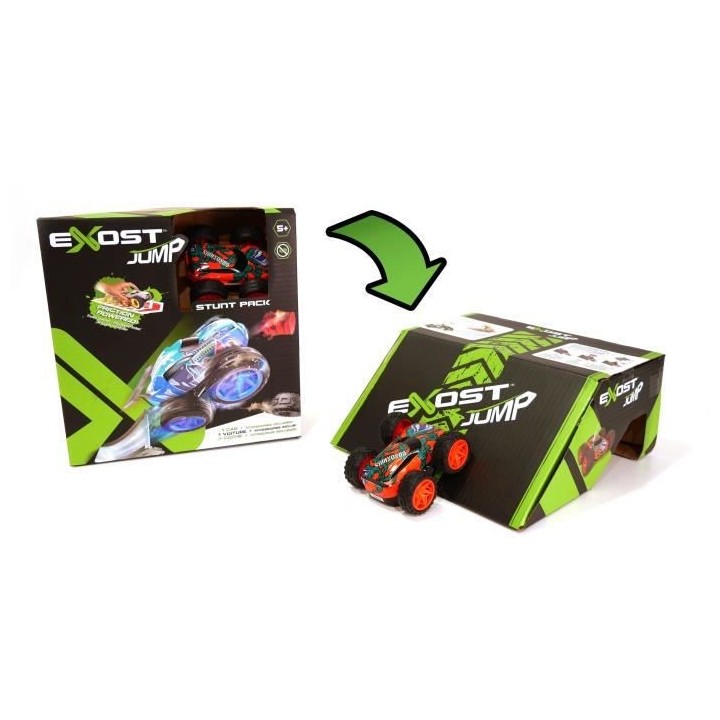 EXOST JUMP - Coffret cascades : 1 petite voiture a friction + accessoi