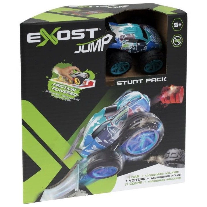 EXOST JUMP - Coffret cascades : 1 petite voiture a friction + accessoi