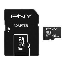 Carte Mémoire Micro SD avec Adaptateur PNY Performance Plus C10