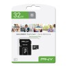 Carte Mémoire Micro SD avec Adaptateur PNY Performance Plus C10