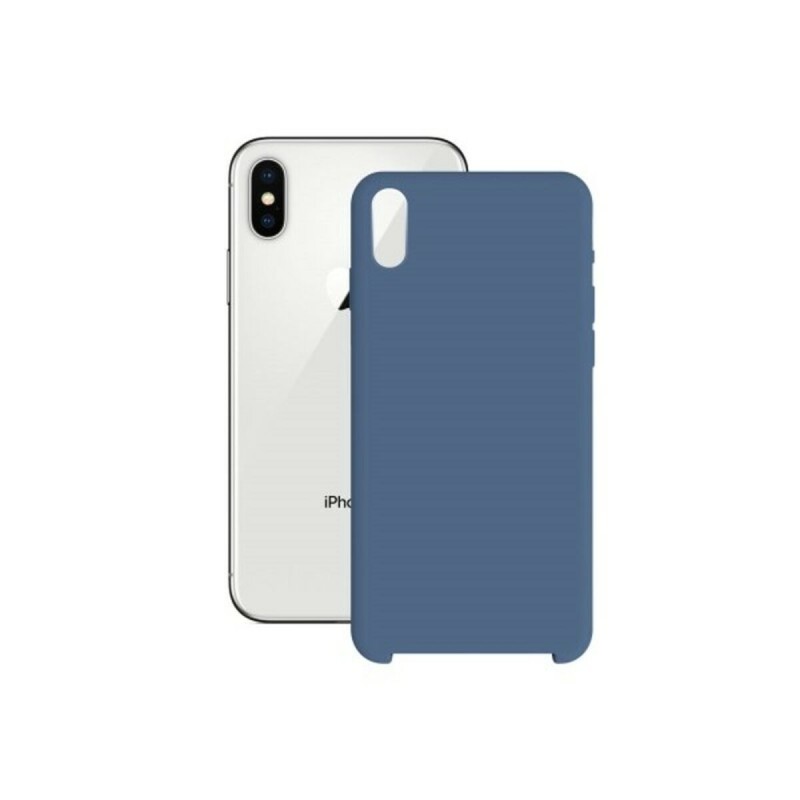 Protection pour téléphone portable iPhone X/XS KSIX Soft Bleu