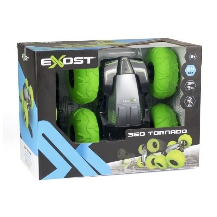 EXOST - 360 Tornado verte- Voiture télécommandée tout terrain -20cm