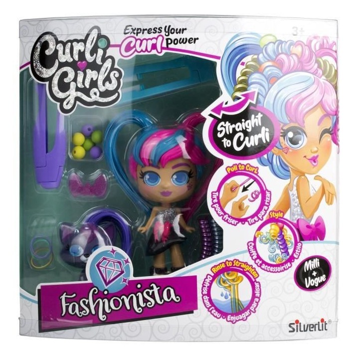 Silverlit Kit de jouets Deluxe Fille Curli Milli and Vogue Multicolore