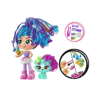 CURLI GRILS - 1 Poupée aux cheveux magiques + 1 animal  Rosli et Koda