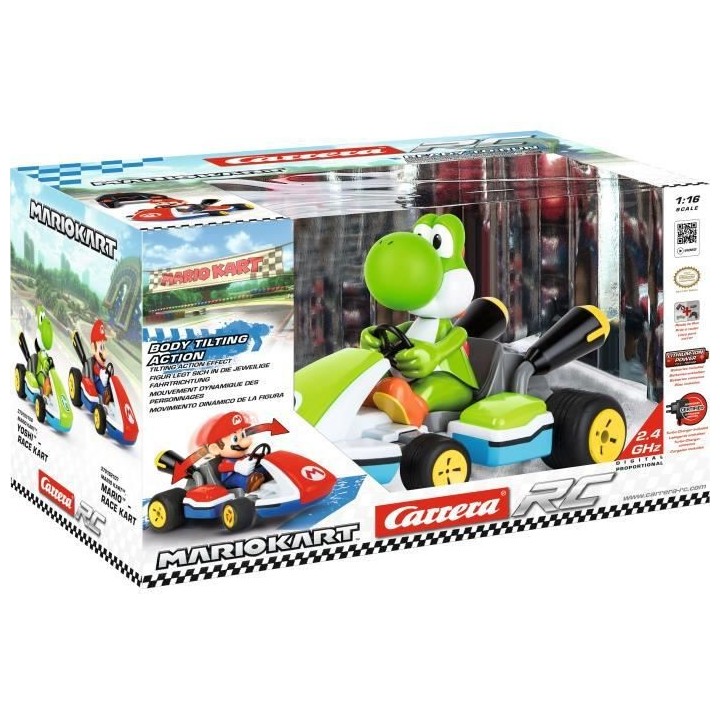 Mario Kart Voiture télécommandée Yoshi - Radiocommandée avec son,