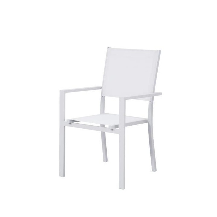 Lot de 2 fauteuils a manger de jardin - Aluminium - 56x59x89cm cm