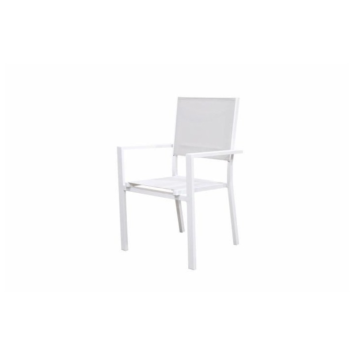 Lot de 2 fauteuils a manger de jardin - Aluminium - 56x59x89cm cm