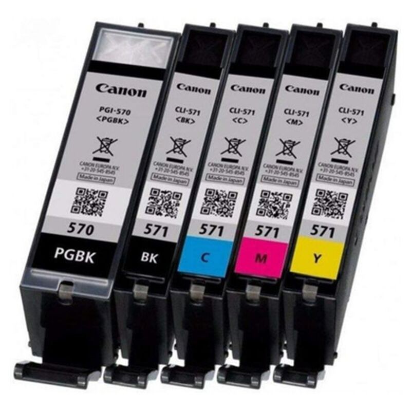 Cartouche d'Encre Compatible Canon PGI570/CLI571 Jaune Noir Cyan Magenta (5 pcs)