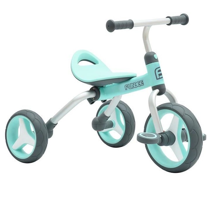 FUNBEE Porteur Tricycle 2 en 1 bleu clair Pour Enfant