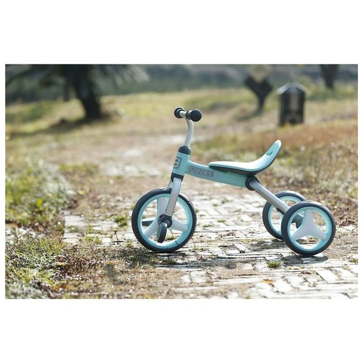 FUNBEE Porteur Tricycle 2 en 1 bleu clair Pour Enfant