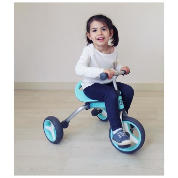 FUNBEE Porteur Tricycle 2 en 1 bleu clair Pour Enfant