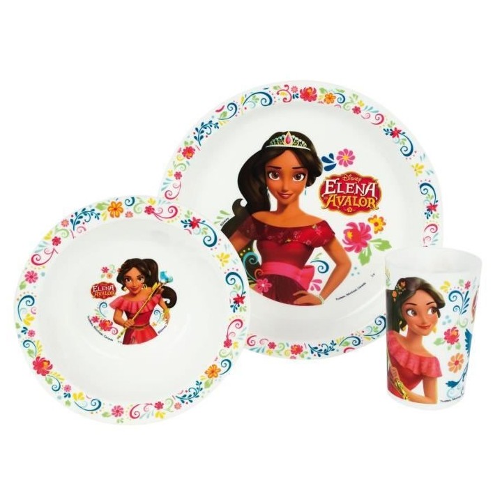 Fun House Disney elena d'avalor ensemble repas comprenant 1 assiette,