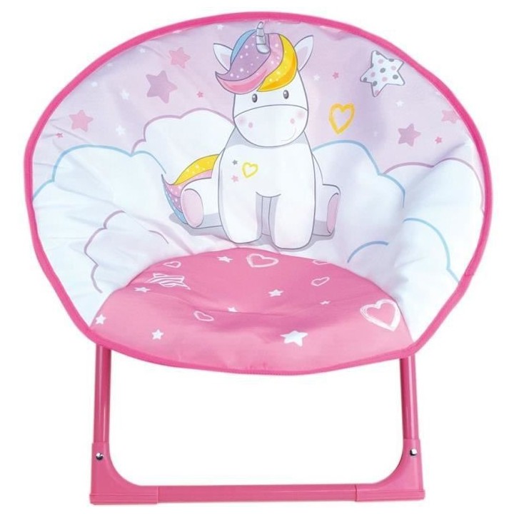 FUN HOUSE LICORNE Siege lune - Pliable H.47 x l.54 x P.42 cm - Pour en