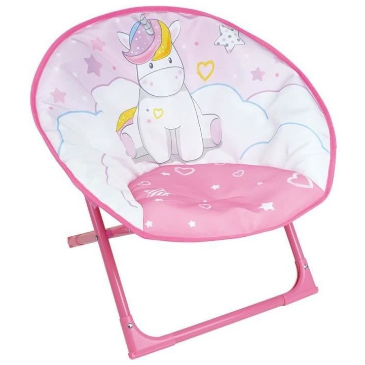 FUN HOUSE LICORNE Siege lune - Pliable H.47 x l.54 x P.42 cm - Pour en