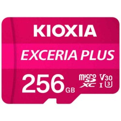 Carte Mémoire Micro SD avec Adaptateur Kioxia Exceria Plus Rose Cours 10 UHS-I U3