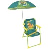 FUN HOUSE JURASSIC WORLD Chaise pliante de camping dinosaures - H.38.5 xl.38.5 x P.37.5 cm - Avec un parasol ø 65 cm - Pour enf