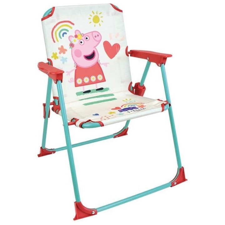 FUN HOUSE Peppa Pig Salon de jardin - 1 table H.46xø46cm, 2 chaises H