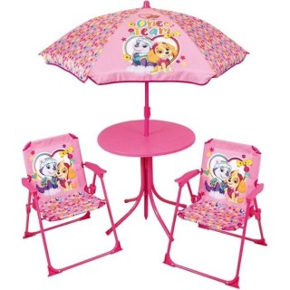 FUN HOUSE PAT'PATROUILLE Salon de jardin - 1 table 46xø46 cm, 2 chais