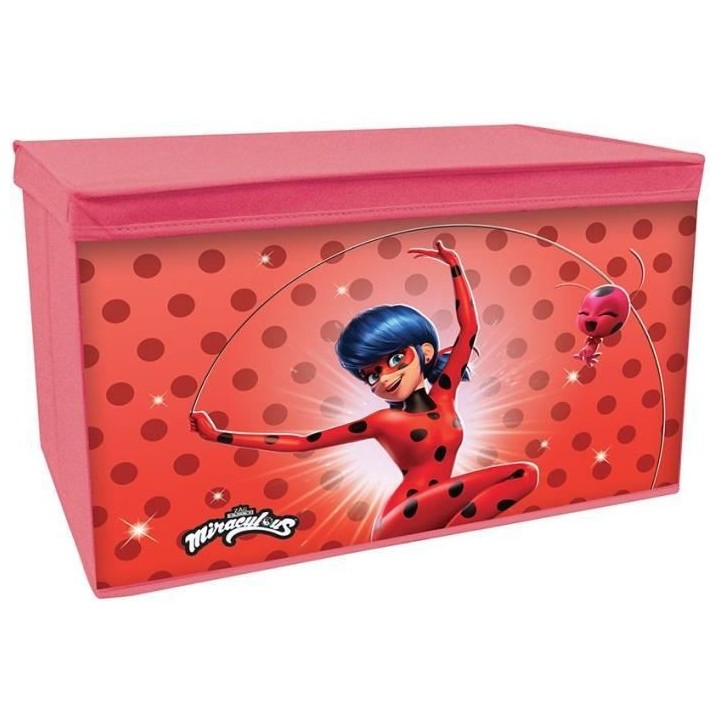 FUN HOUSE Miraculous Coffre a jouets - Pliable - 55,5 x 34,5 x 34 cm -