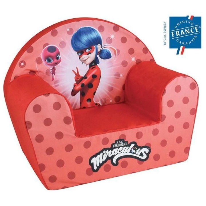 FUN HOUSE Miraculous Fauteuil club Lady Bug - l.52 x P.33 x H.42 cm -
