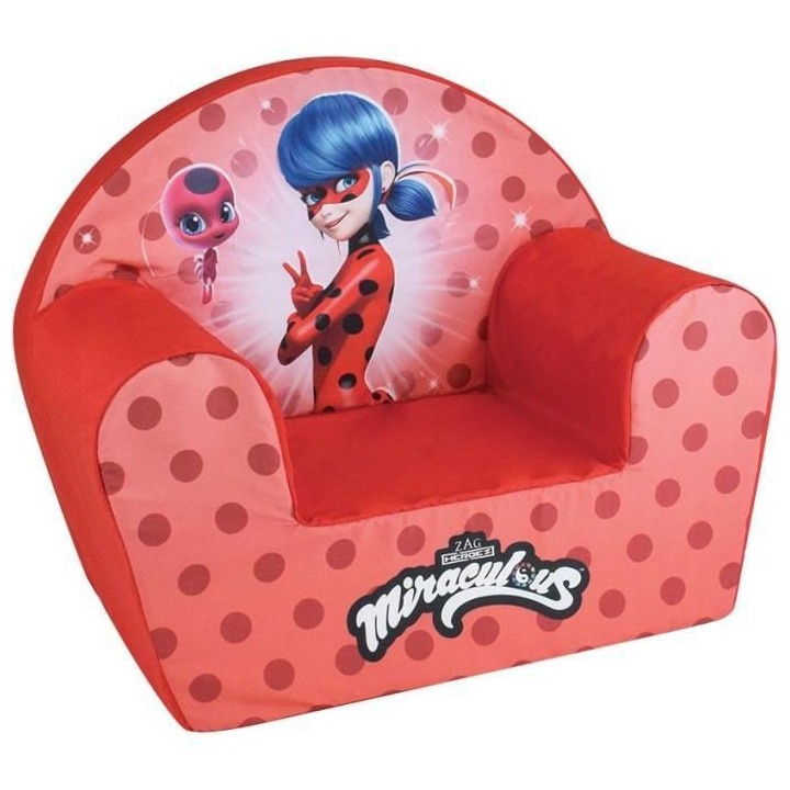 FUN HOUSE Miraculous Fauteuil club Lady Bug - l.52 x P.33 x H.42 cm -