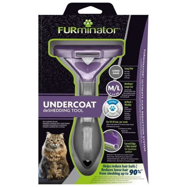 FURMINATOR Outil de toilettage pour chat de moyenne et grande taille -