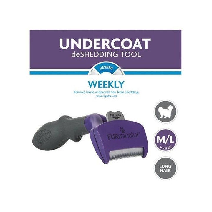 FURMINATOR Outil de toilettage pour chat de moyenne et grande taille -