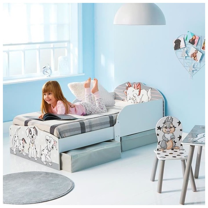 Disney Classics - Lit pour enfants avec tiroirs de rangement sous le l