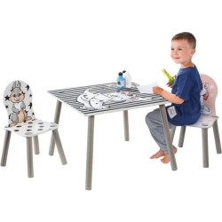 Disney Classics - Ensemble table et 2 chaises pour enfants - 101 Dalmatiens, Tambour, Bambi, Aristochats