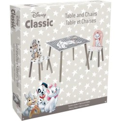 Disney Classics - Ensemble table et 2 chaises pour enfants - 101 Dalmatiens, Tambour, Bambi, Aristochats