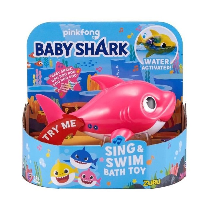 REQUINS - Jouet de bain Baby Shark Rose