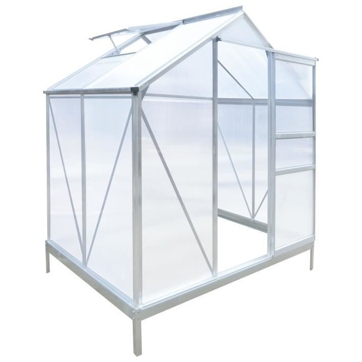 Serre de jardin en polycarbonate 2,51 m² - 1,9 x 1,32 x 2,01 m