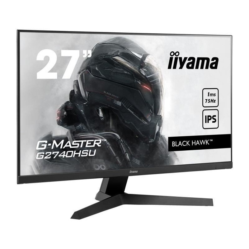 Ecran PC Gamer - IIYAMA G2740HSUB1 G-Master Black Hawk - 27 FHD - Dalle IPS - 1 ms - 75Hz - HDMI / DisplayPort - AMD FreeSync