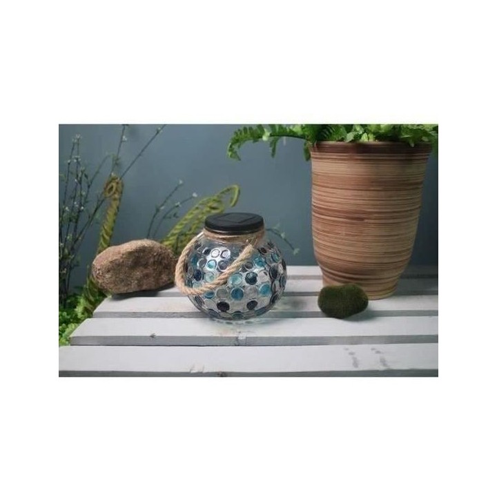 GALIX Décoration de table a énergie solaire - effet 3D - Bleu