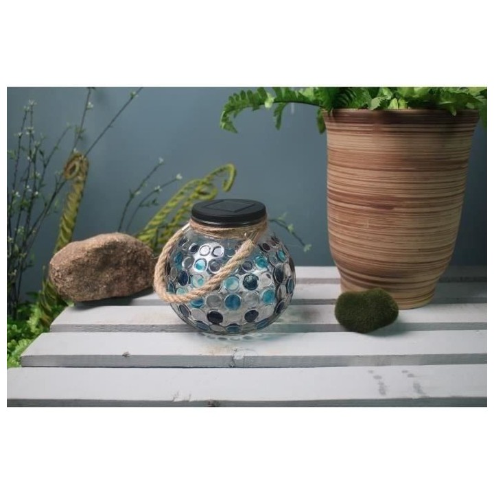 GALIX Décoration de table a énergie solaire - effet 3D - Bleu