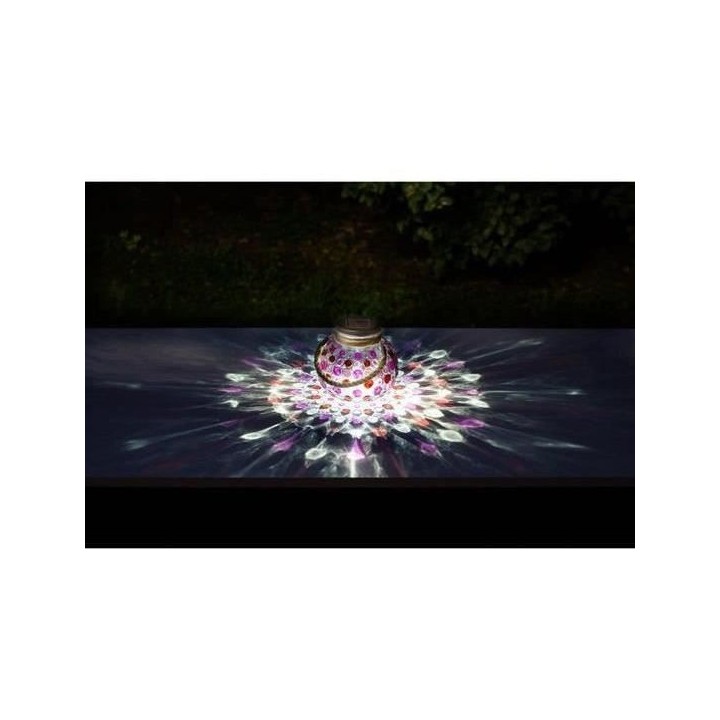 GALIX Décoration de table a énergie solaire - Effet 3D - Rouge