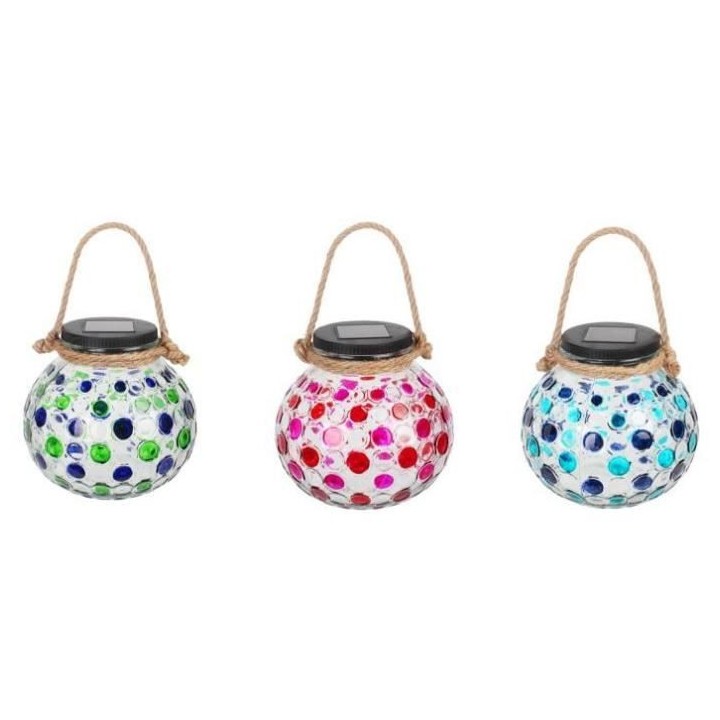 GALIX Décoration de table a énergie solaire - Effet 3D - Rouge