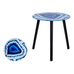 Table d'appoint Bleu Verre (40 x 41,5 x 40 cm)