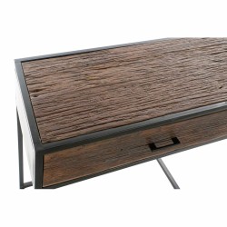 Console DKD Home Decor 8424001772179 Noir Multicouleur Naturel Brun foncé Métal Bois Recyclé Bois de manguier 150 x 43 x 77 cm