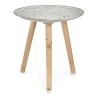 Table d'appoint Spirales 40 x 39 x 40 cm Bois Marron Blanc