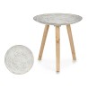 Table d'appoint Spirales 40 x 39 x 40 cm Bois Marron Blanc