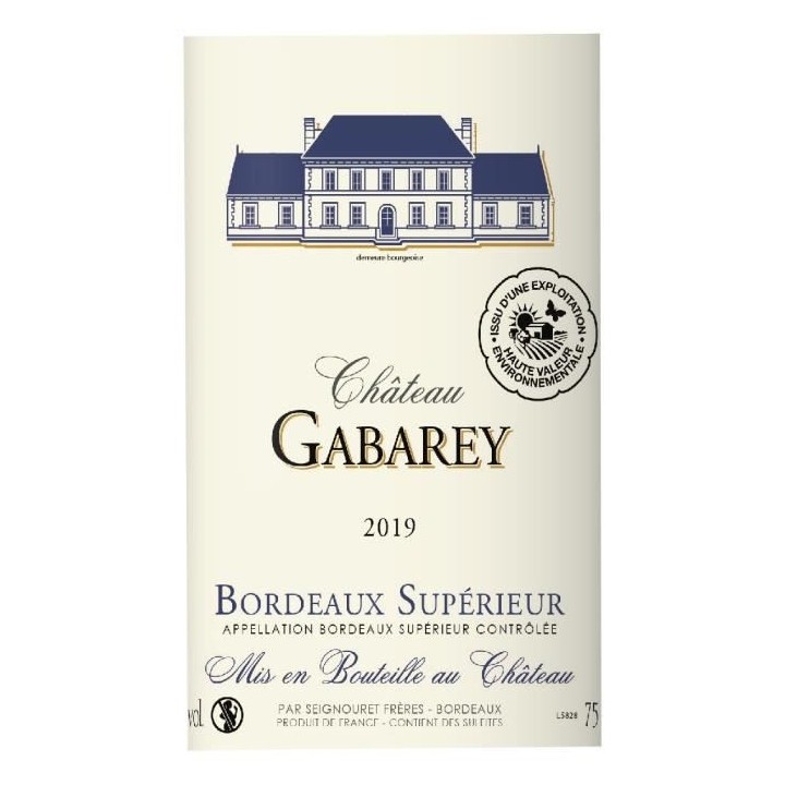 Château Gabarey 2020 Bordeaux Supérieur - Vin rouge de Bordeaux