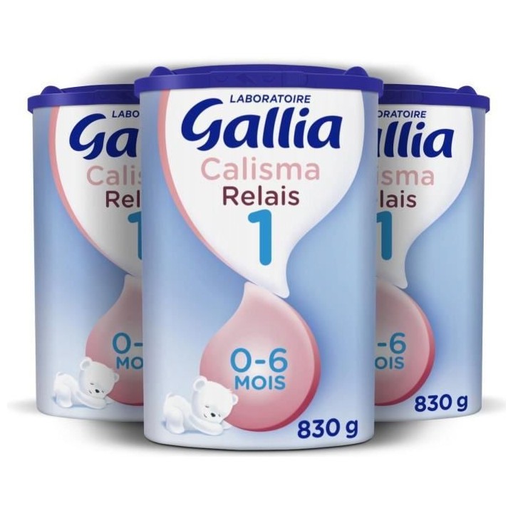 GALLIA Calisma Relais 1 Lait en poudre pour bébé - 3 x 830 g - De 0