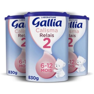 GALLIA - Calisma Relais 2 - Lait en poudre pour bébé - 3 x 830 g - D