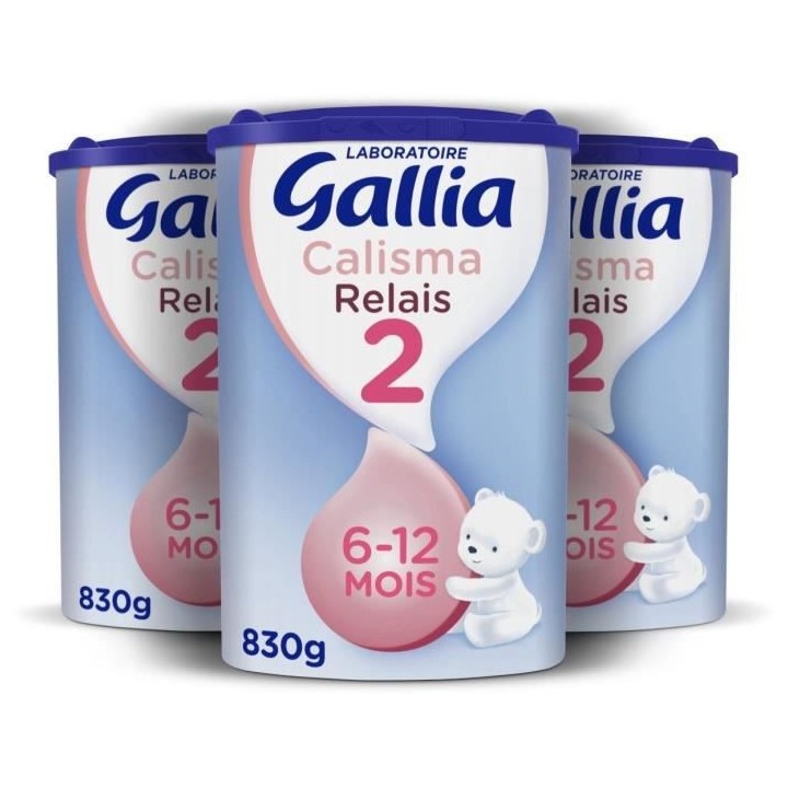 GALLIA - Calisma Relais 2 - Lait en poudre pour bébé - 3 x 830 g - D